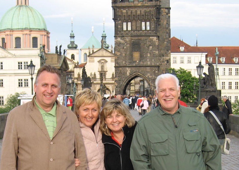 Lana and Rev. Steven A. Bach with ministry friends in Prague